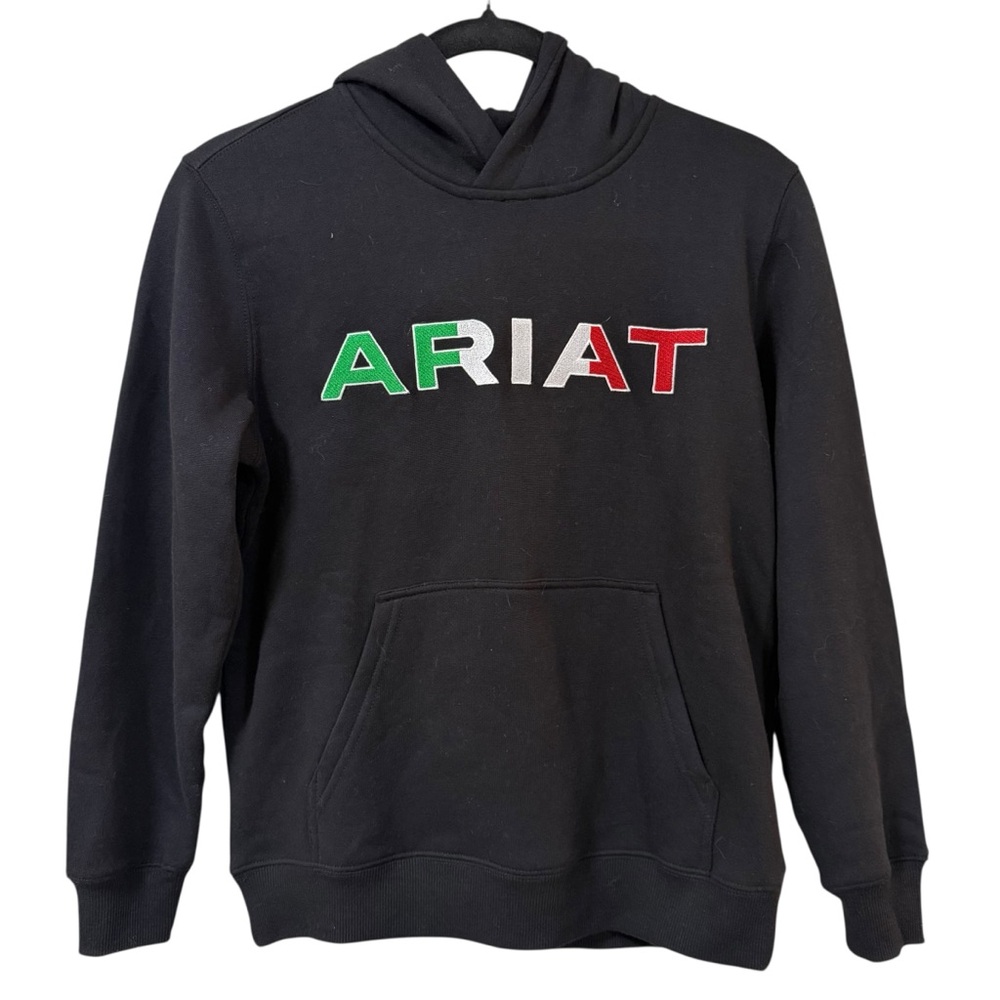 Ariat Boys' Mexico flag logo hoodie  youth LARGE 11-12 western ranch